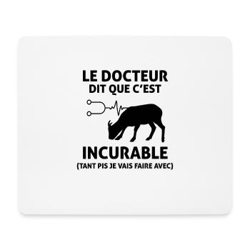 Chèvres Le Docteur Dit Que C’est Incurable Fermier - Tapis de souris (format paysage) - blanc - Devant
