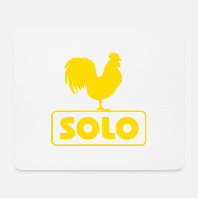Hahn Solo - Mousepad (Querformat) - Weiß
