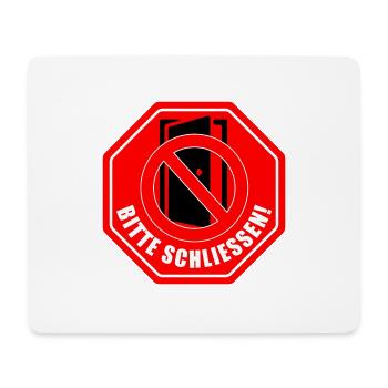 Tuer schliessen bitte | Tür schließen bitte - Mousepad (Querformat) - Weiß - Vorne