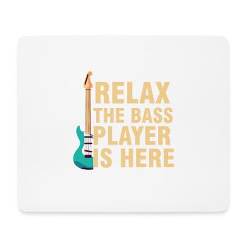 détendez-vous le bassiste est ici Drôle de guitare Bassiste - Tapis de souris (format paysage) - blanc - Devant