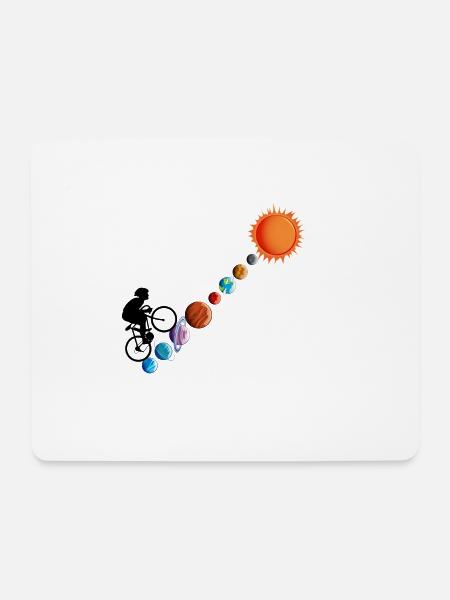 Fahrrad zu Sonne Radfahren Retten Sie die Umwelt des Planeten - Mousepad (Querformat) - Weiß