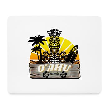 O 'ahu Hawaii Logo - Mousepad (Querformat) - Weiß - Vorne
