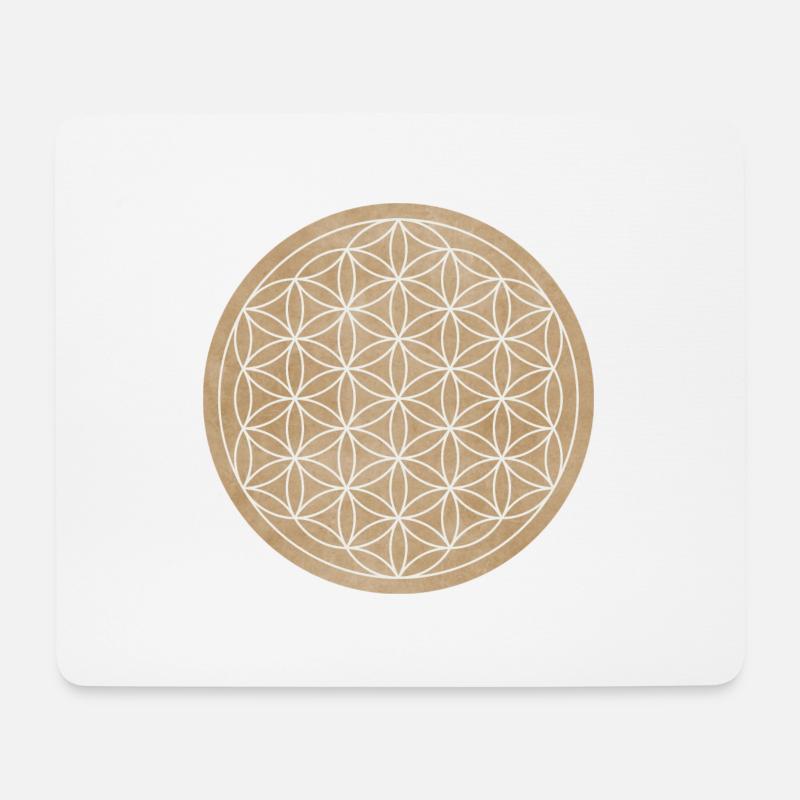SYMBOL - BLUME des LEBENS - positive ENERGIE - Mousepad (Querformat) - Weiß
