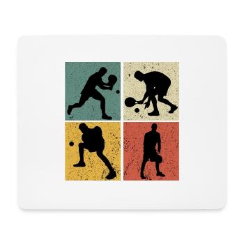 Retro padel vintage padel padelist gift - Mouse Pad (horizontal) - white - Front