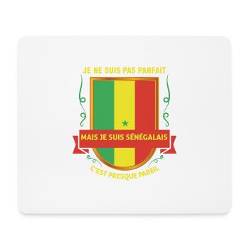 pas parfait mais je suis sénégalais c'est pareil - Tapis de souris (format paysage) - blanc - Devant