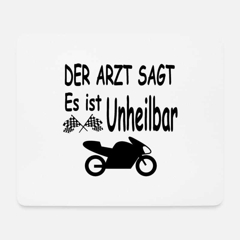 Motorrad - Mousepad (Querformat) - Weiß