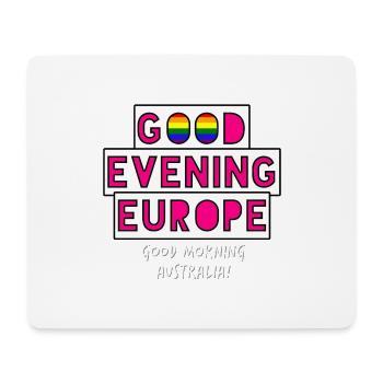 Bonsoir Europe - Tapis de souris (format paysage) - blanc - Devant