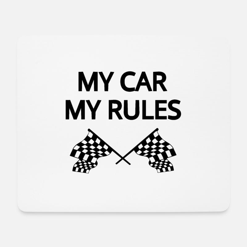 Auto - Mousepad (Querformat) - Weiß