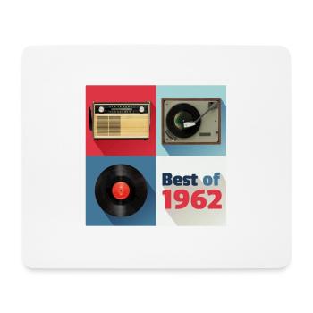 Best of 1962 Vinyl Radio Oldschool Plattenspieler - Mousepad (Querformat) - Weiß - Vorne