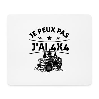 Je peux pas j'ai 4X4 cadeaux 4X4 - Tapis de souris (format paysage) - blanc - Devant