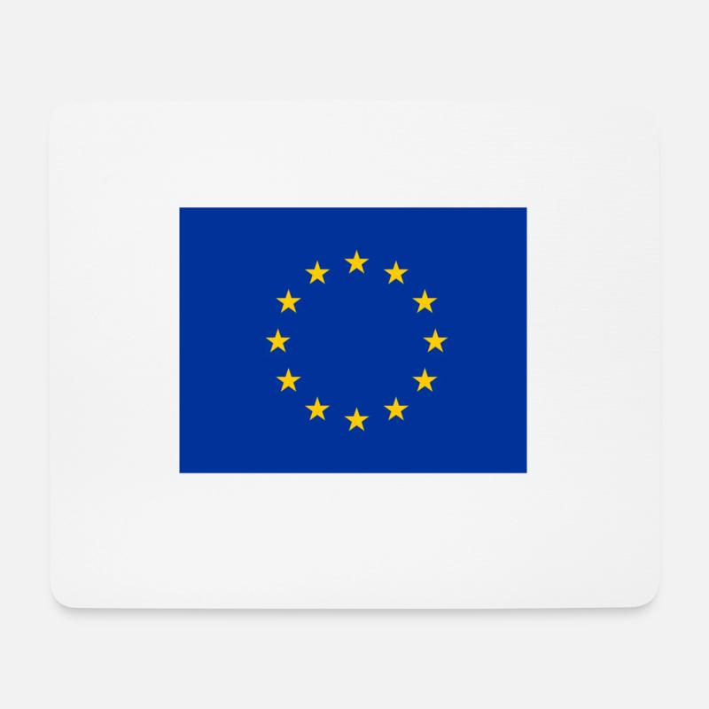 Flagge der Europäischen Union - Mousepad (Querformat) - Weiß