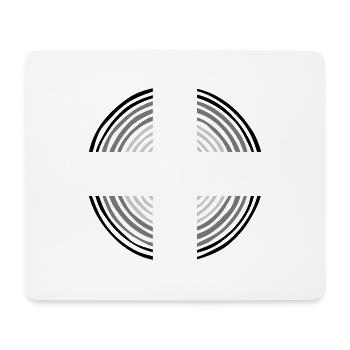 Cercle croisé Dieu - Tapis de souris (format paysage) - blanc - Devant