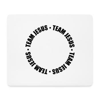 Texte de l’anneau Jésus - Tapis de souris (format paysage) - blanc - Devant