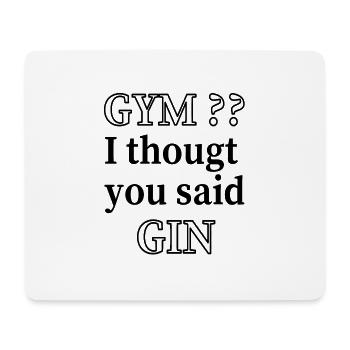 Gym vs. Gin - funny, funny - Mouse Pad (horizontal) - white - Front