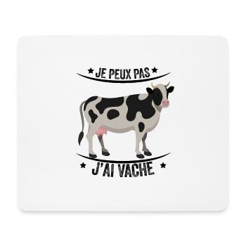 je peux pas j'ai vache - Tapis de souris (format paysage) - blanc - Devant