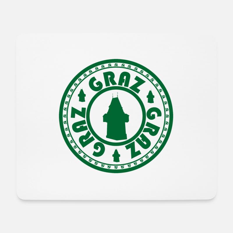 Graz versus KPÖ - Mousepad (Querformat) - Weiß