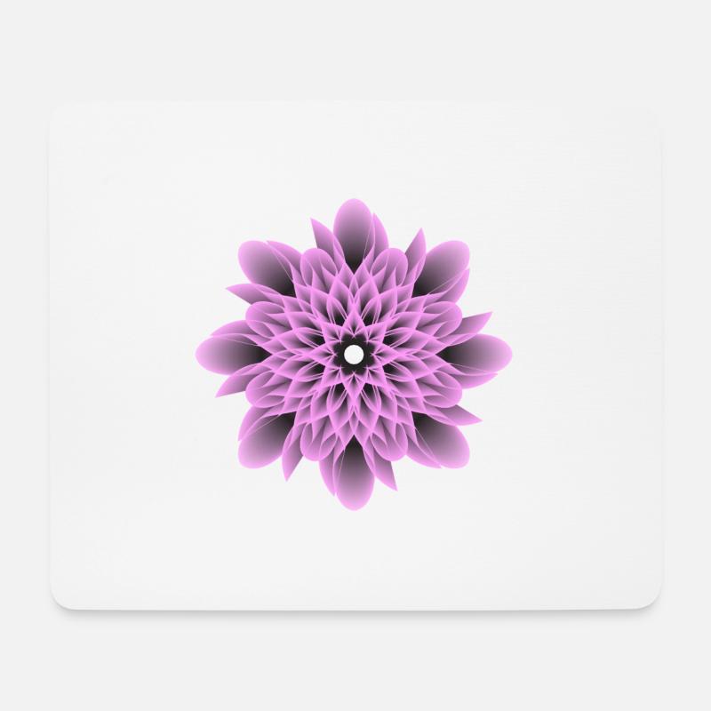 Lila Blume Illustration - Mousepad (Querformat) - Weiß