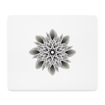 Schöne und künstlerische weiße Blume - Mousepad (Querformat) - Weiß - Vorne