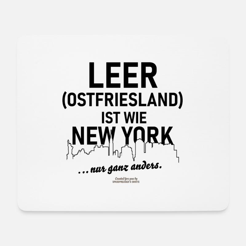 Leer ist wie New York - Mousepad (Querformat) - Weiß