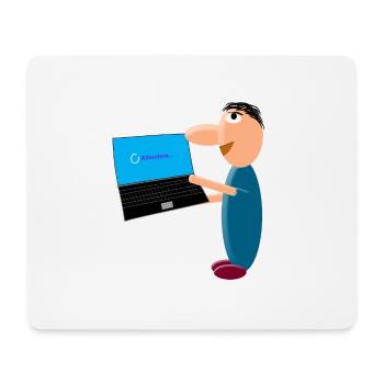 Geduldiger Mensch - Mousepad (Querformat) - Weiß - Vorne