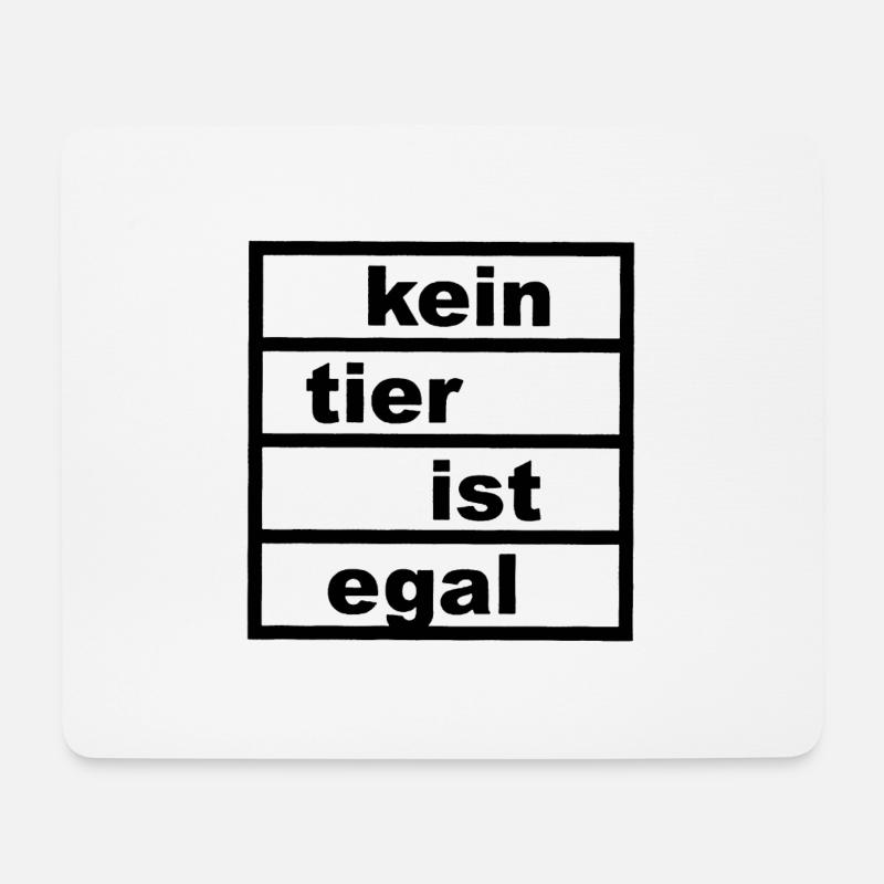 kein Tier ist egal - Mousepad (Querformat) - Weiß