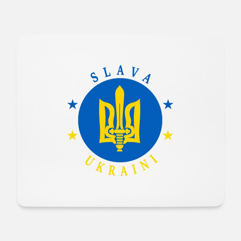 Slava ukraini - Mousepad (Querformat) - Weiß
