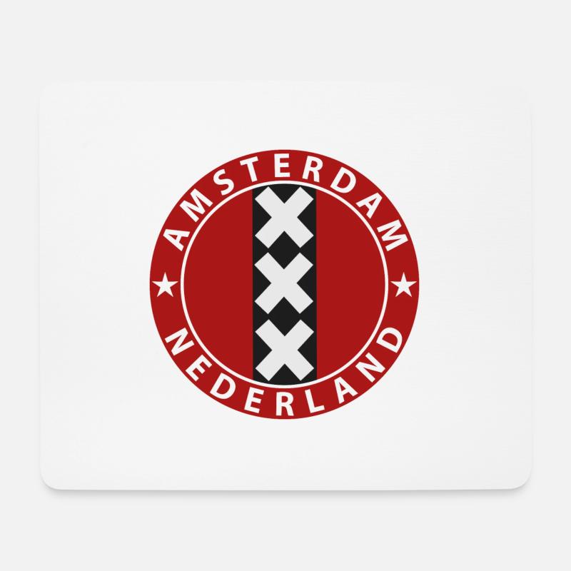 Amsterdam - Mousepad (Querformat) - Weiß