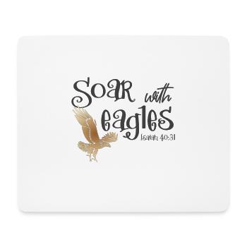 Christian Design Soar with Eagles and Gold - Mouse Pad (horizontal) - white - Front