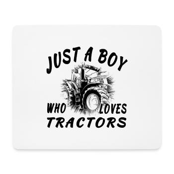 Tracteur - Tapis de souris (format paysage) - blanc - Devant