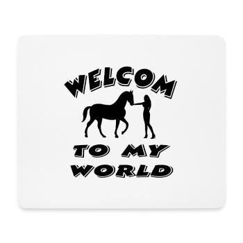 Cheval - Tapis de souris (format paysage) - blanc - Devant