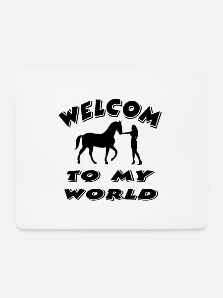 Pferd - Mousepad (Querformat) - Weiß