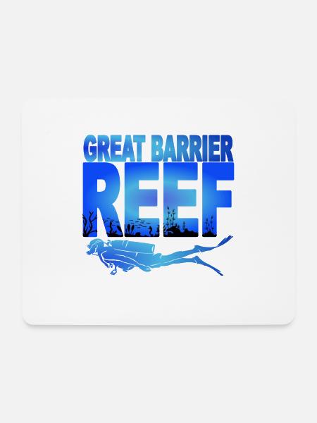 GREAT BARRIER REEF - Taucher - Mousepad (Querformat) - Weiß