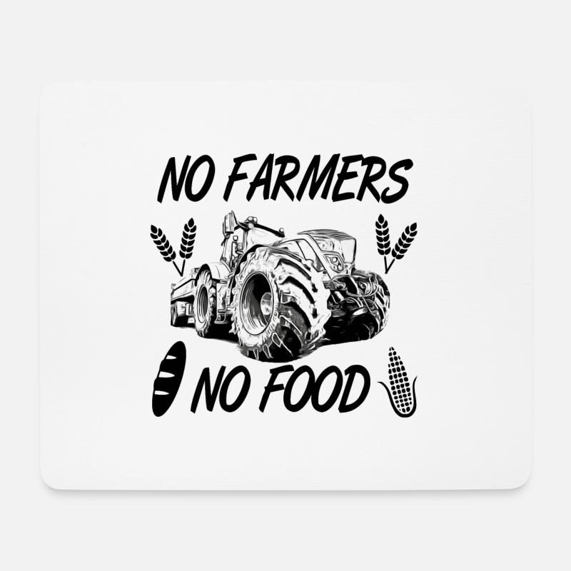 Traktor - Mousepad (Querformat) - Weiß