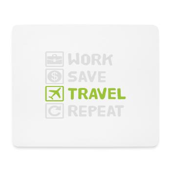 Répétition de l’enregistrement du travail - Tapis de souris (format paysage) - blanc - Devant