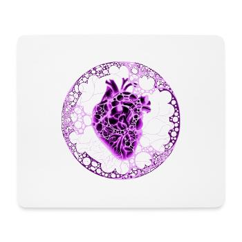 Coeur ,Sphère, Violet - Tapis de souris (format paysage) - blanc - Devant