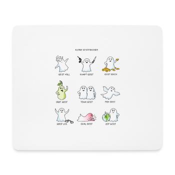 lustige Geister - Mousepad (Querformat) - Weiß - Vorne