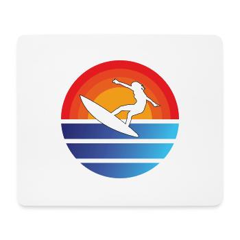 surf surf surfer cadeau planche de surf - Tapis de souris (format paysage) - blanc - Devant