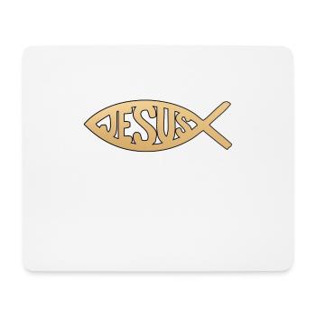 Christian Design Jesus set Inside the Fish Symbol - Mouse Pad (horizontal) - white - Front