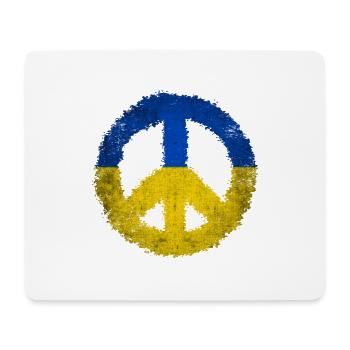 Peace sign Ukraine Stand for Ukraine Geschenk - Mousepad (Querformat) - Weiß - Vorne