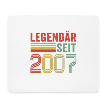 Legendär seit 2007 jahrgang 2007 - Mousepad (Querformat) - Weiß - Vorne