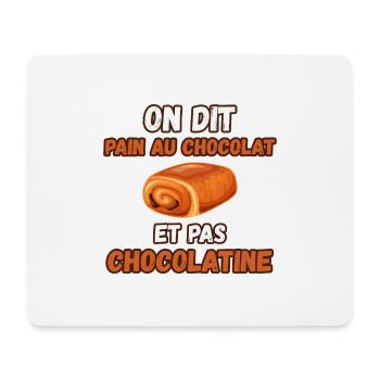 pain au chocolat et non Chocolatine - Tapis de souris (format paysage) - blanc - Devant
