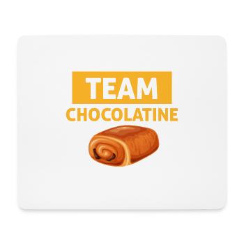 Team Chocolatine / non Pain Au Chocolat - Tapis de souris (format paysage) - blanc - Devant