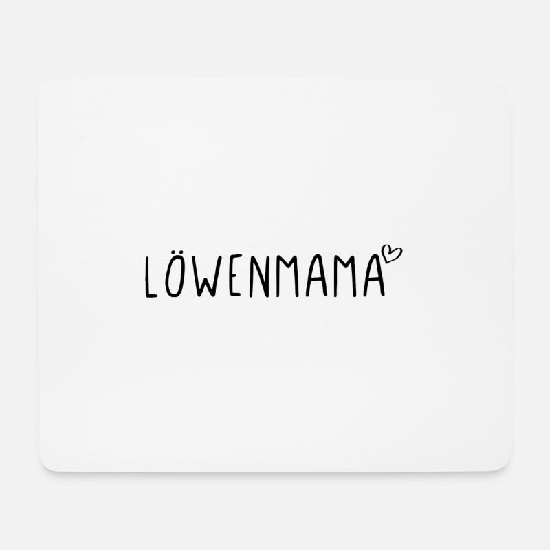 Löwenmama - Mousepad (Querformat) - Weiß