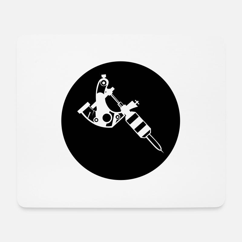 Tattoomaschine - Mousepad (Querformat) - Weiß