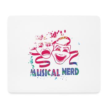 Masques de nerd musicaux - Tapis de souris (format paysage) - blanc - Devant