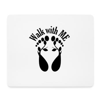 Gehen Sie mit ME-Füßen schwarz - Mousepad (Querformat) - Weiß - Vorne