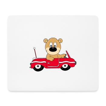 TEDDY - TEDDYBÄR - AUTO - TIER - KIND - BABY - Mousepad (Querformat) - Weiß - Vorne