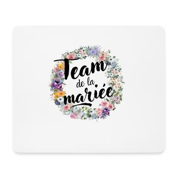 team de la mariée floral- t-shirt assorti - Tapis de souris (format paysage) - blanc - Devant