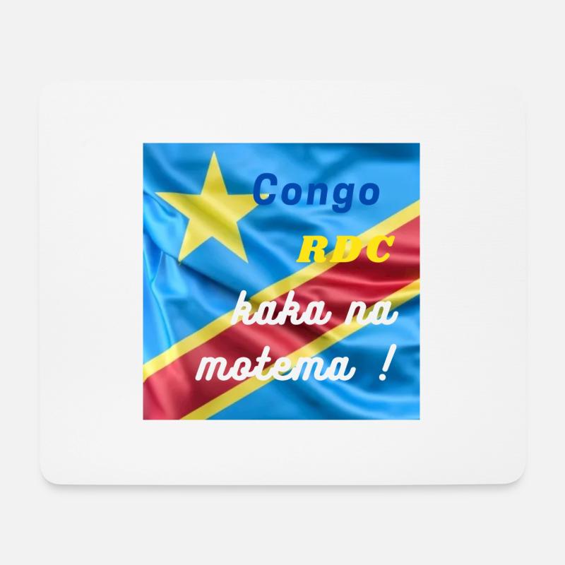 Congo RDC kaka na motema ! - Tapis de souris (format paysage) - blanc