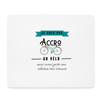 je suis pas accro au vélo - Tapis de souris (format paysage) - blanc - Devant